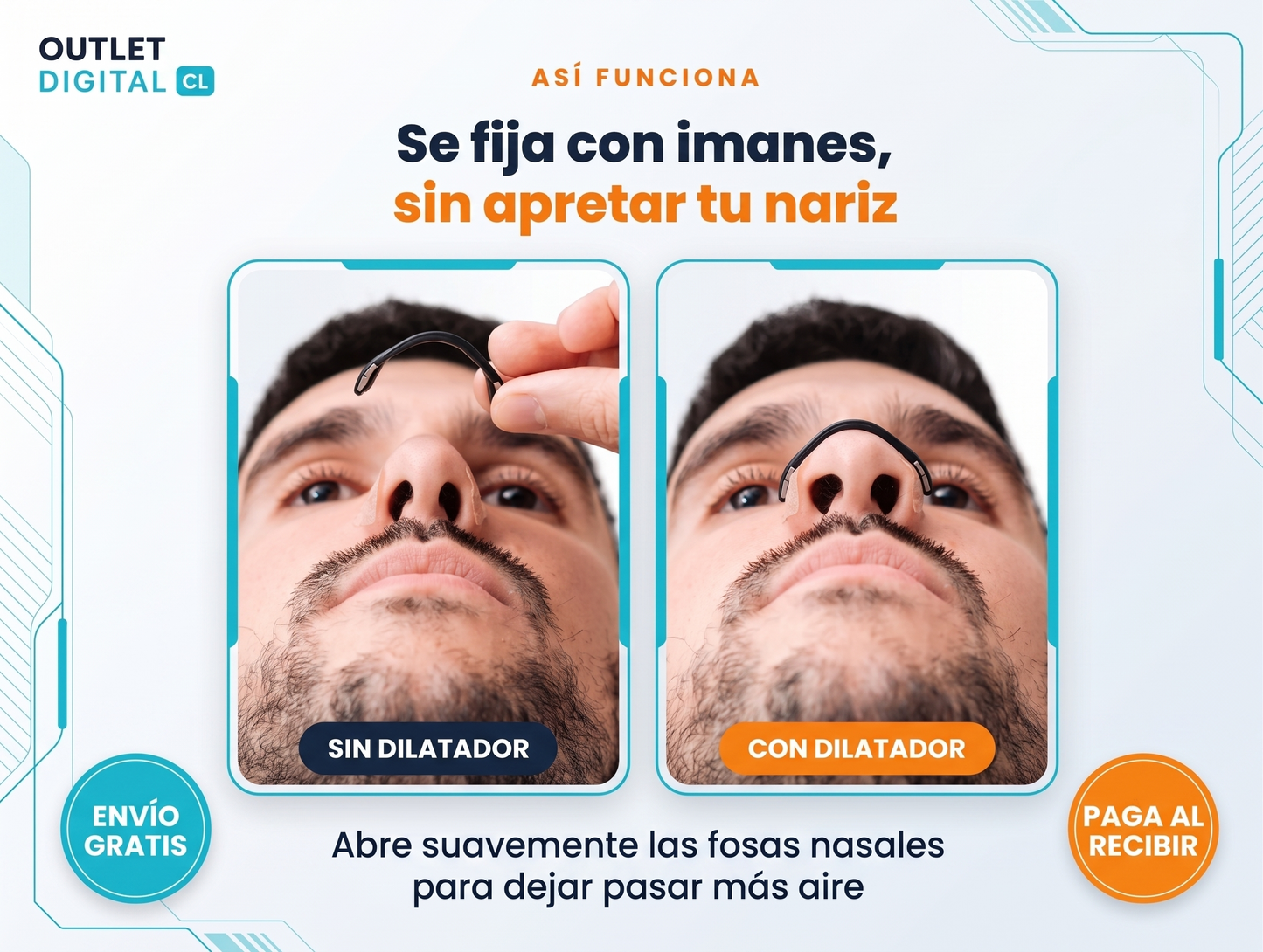 Dilatador Nasal Magnético PRO ® | Antironquido, Para Dormir y Deporte