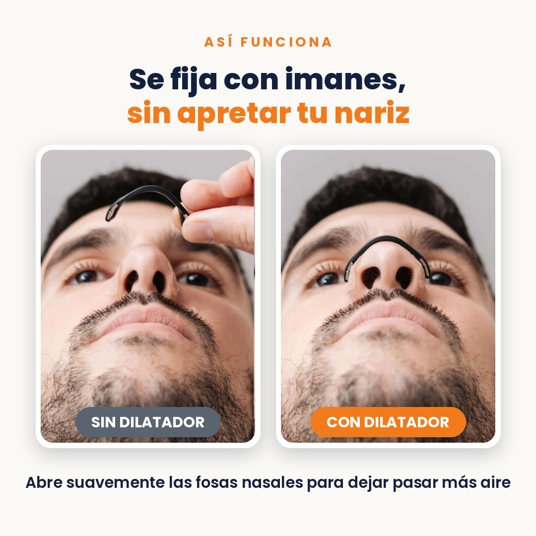 Dilatador Nasal Magnético Reutilizable - Antironquido, Para Dormir y Deporte