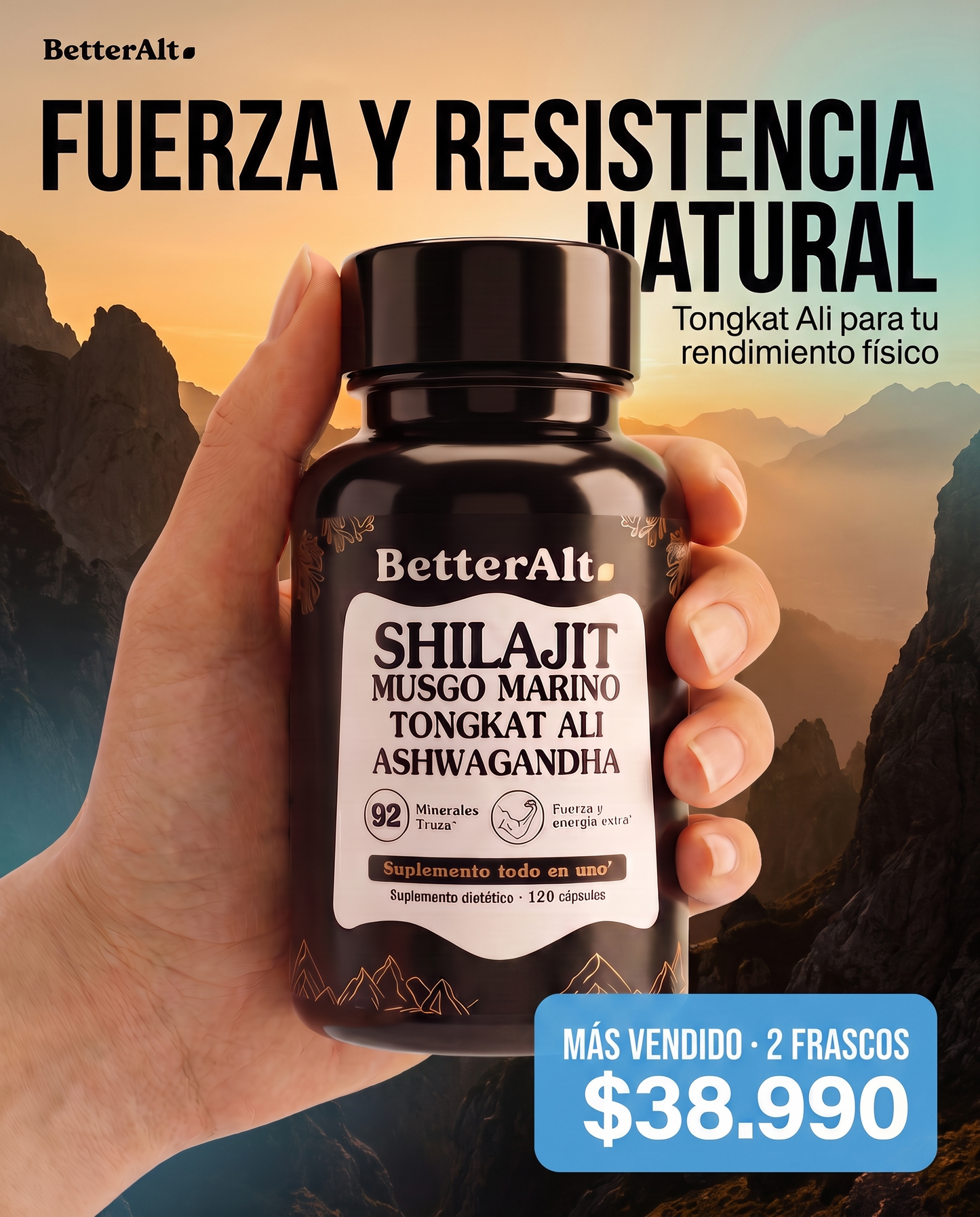 BETTERALT Ultra Focus - Shilajit Premium 4-en-1
