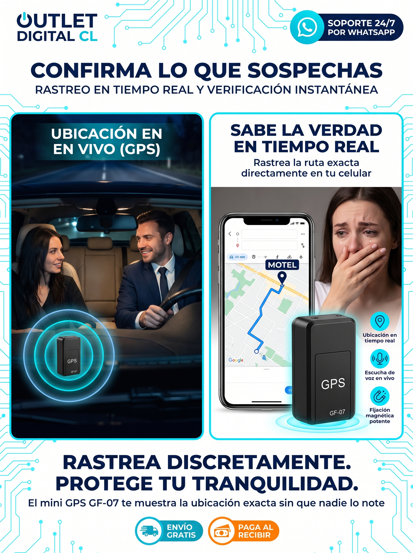 GPS MINI TRACKER MAX - RASTREADOR MAGNÉTICO - ESCUCHA DE VOZ EN VIVO - BATERÍA HASTA 6 DÍAS