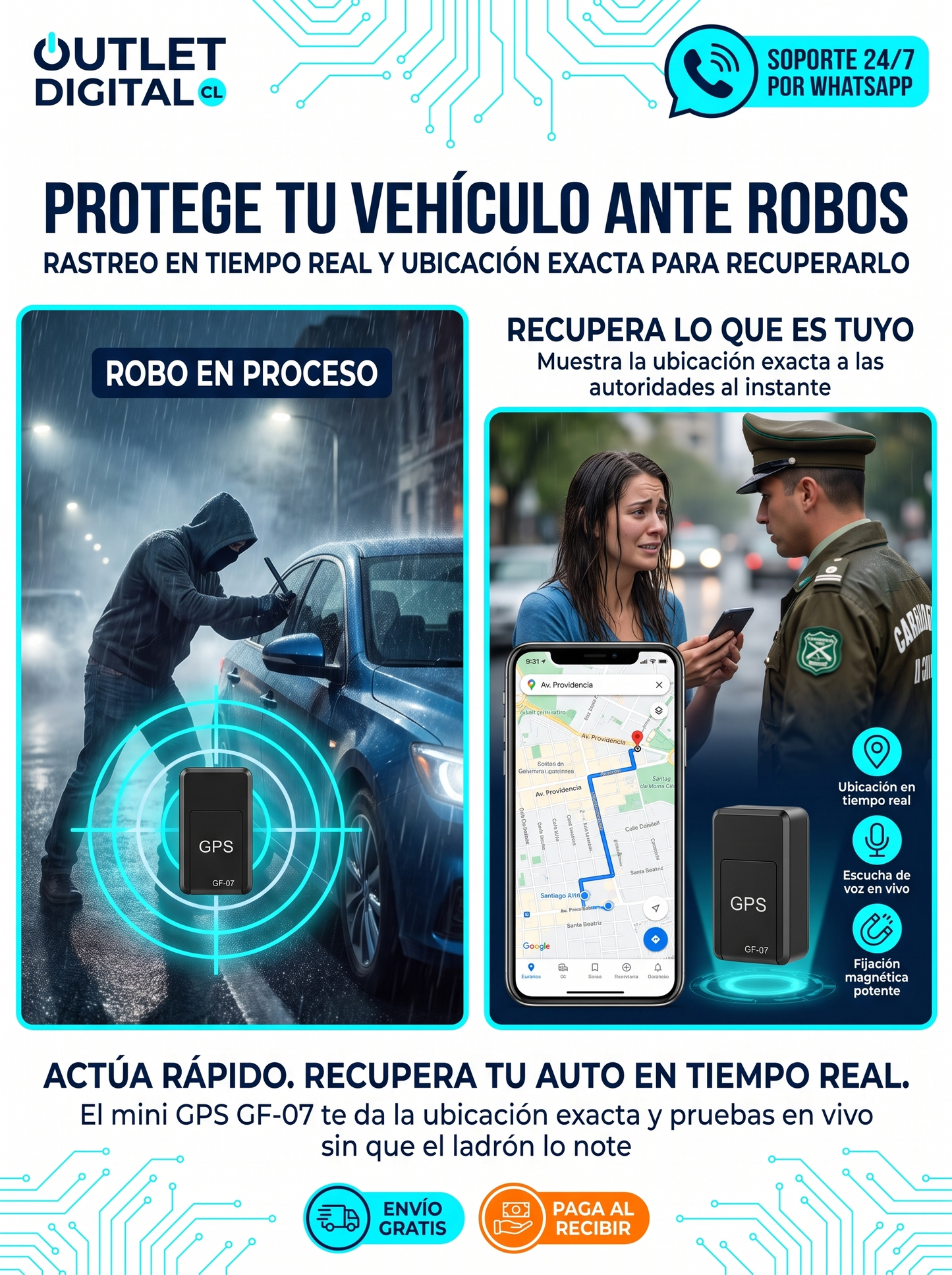 GPS MINI TRACKER MAX - RASTREADOR MAGNÉTICO - ESCUCHA DE VOZ EN VIVO - BATERÍA HASTA 6 DÍAS